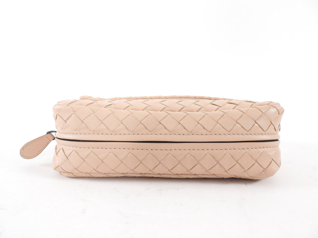 Bottega Veneta Nude Intrecciato Leather Mini Nappa Bag