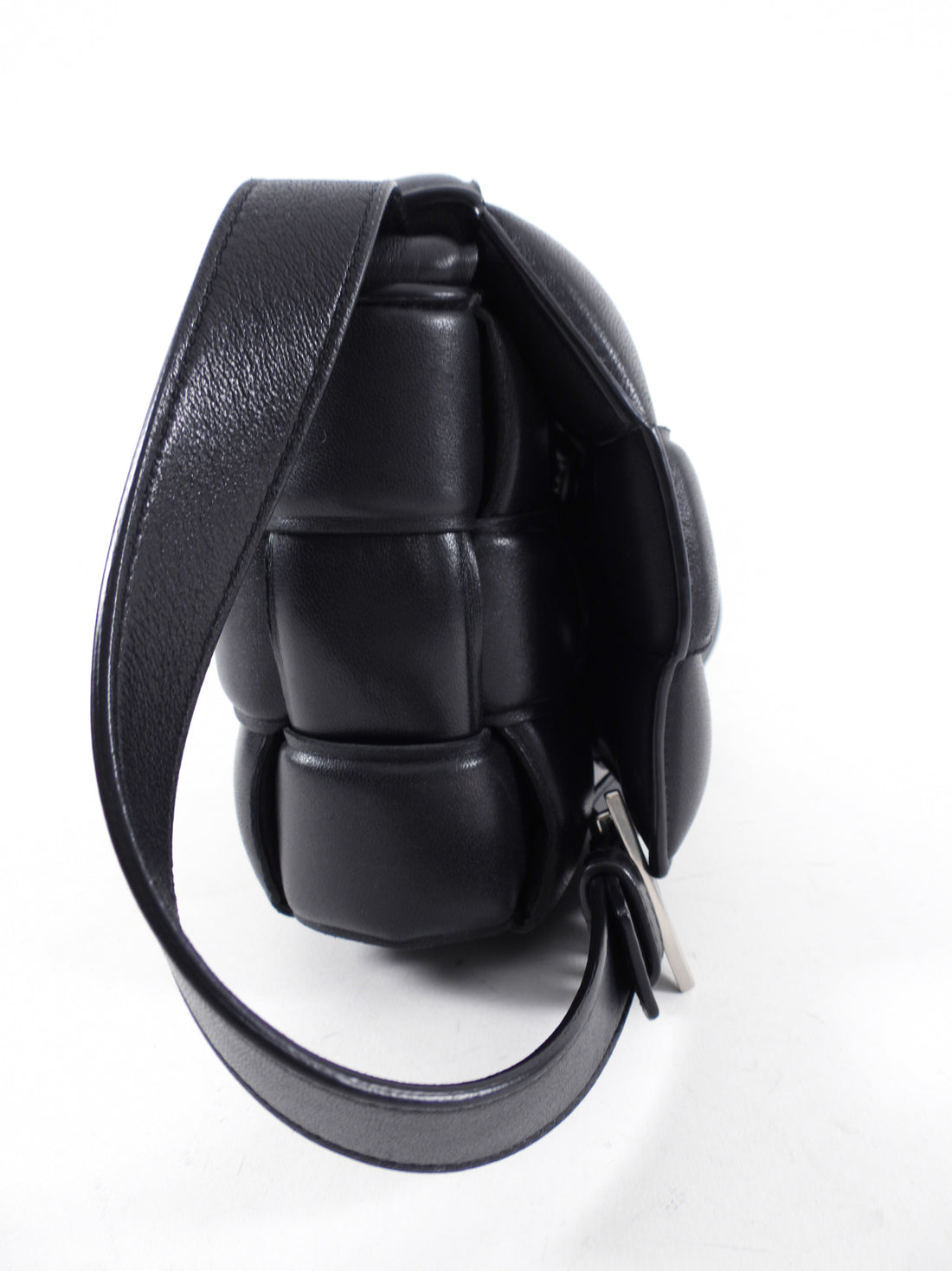Bottega Veneta Black Padded Casette Crossbody Bag