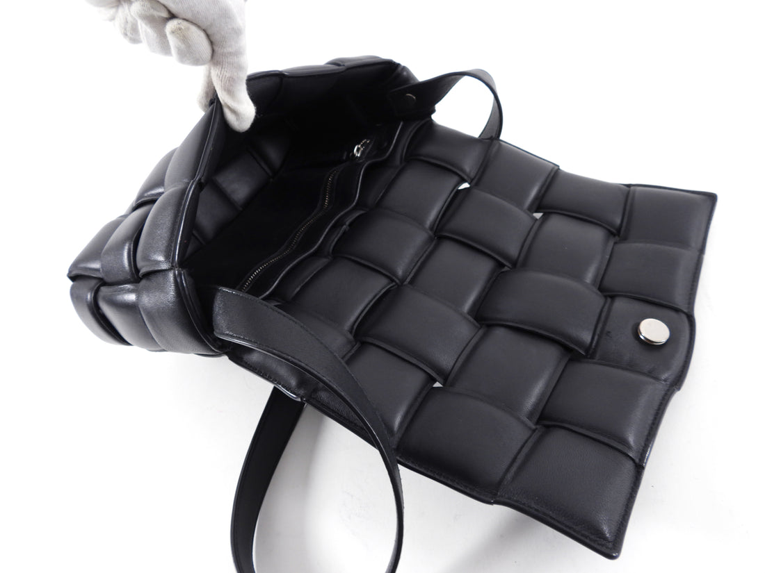 Bottega Veneta Black Padded Casette Crossbody Bag