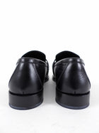 Bottega Veneta Black Leather and Gold Metal Astaire Loafer - 39.5