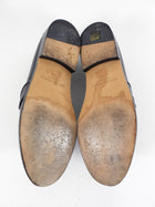 Bottega Veneta Black Leather and Gold Metal Astaire Loafer - 39.5