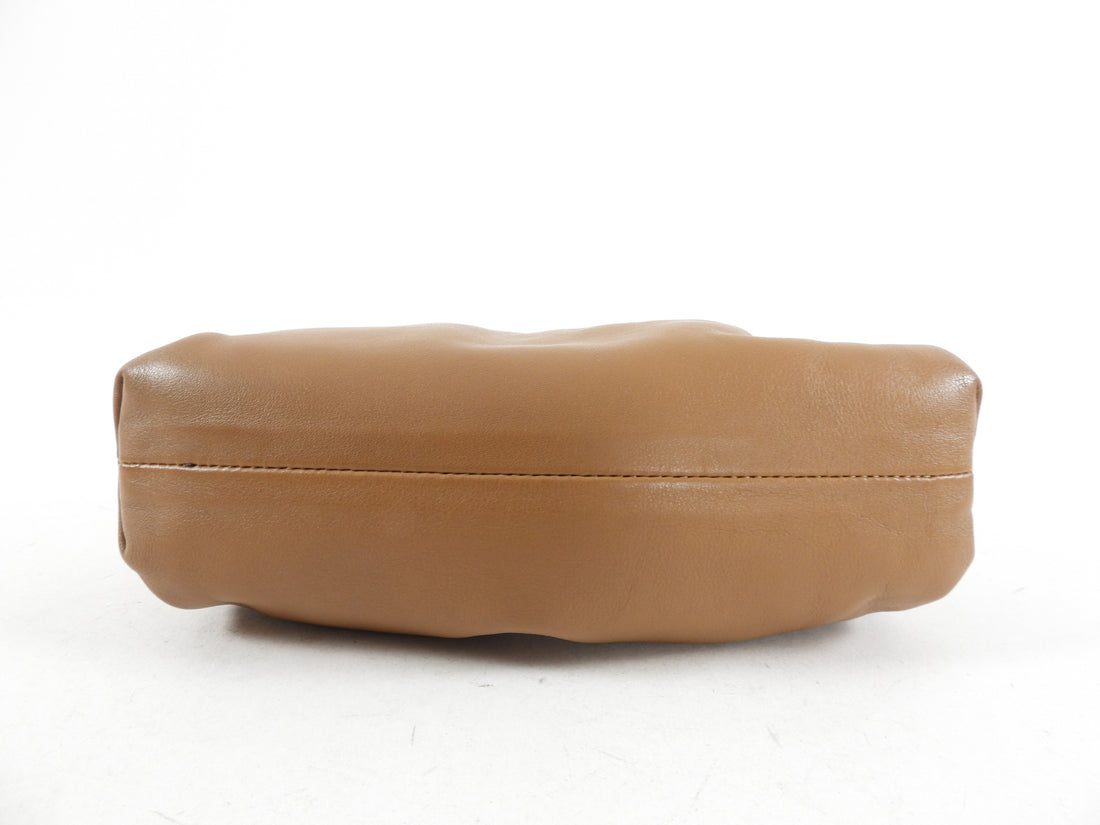 Bottega Veneta Caramel Brown Mini The Pouch Clutch Bag