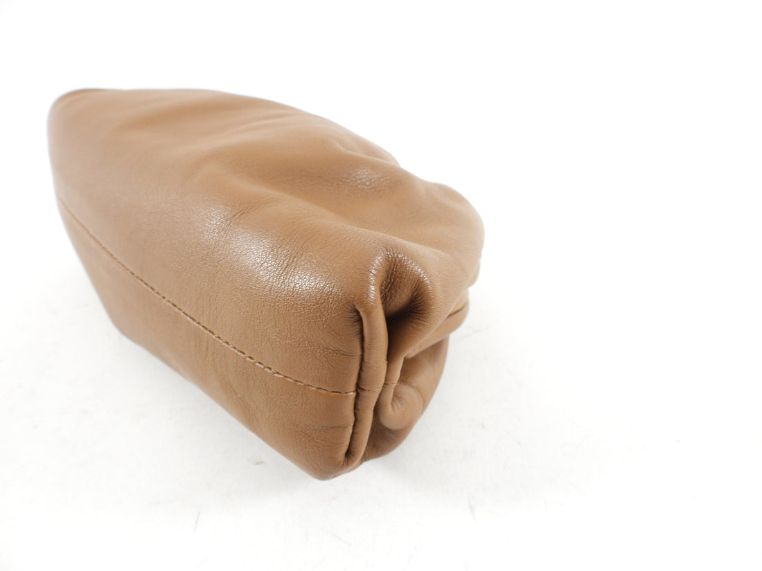 Bottega Veneta Caramel Brown Mini The Pouch Clutch Bag