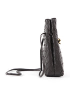 Bottega Veneta Dark Brown Andiamo Intrecciato Leather Phone Pouch