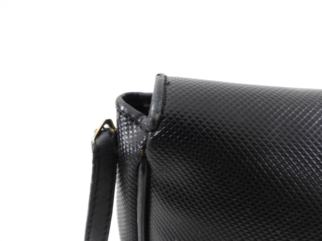 Bottega Veneta Vintage 1980's Black Crossbody Bag