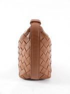 Bottega Veneta Caramel Brown Intrecciato Leather Mini Wallace Bag