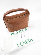 Bottega Veneta Caramel Brown Intrecciato Leather Mini Wallace Bag