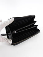 Bottega Veneta Black Intrecciato Leather Continental Zip Wallet