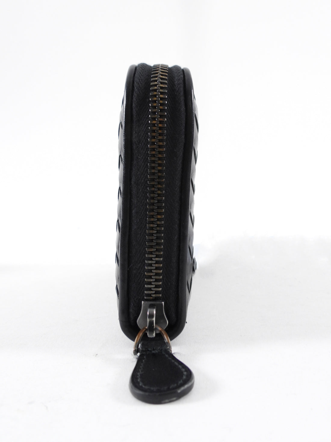 Bottega Veneta Black Intrecciato Leather Continental Zip Wallet