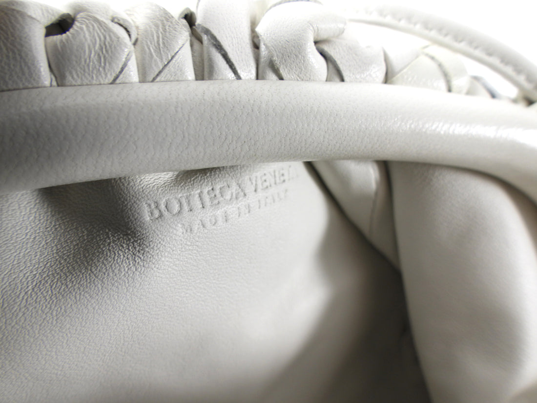 Bottega Veneta White Intrecciato Leather Mini The Pouch Crossbody Bag