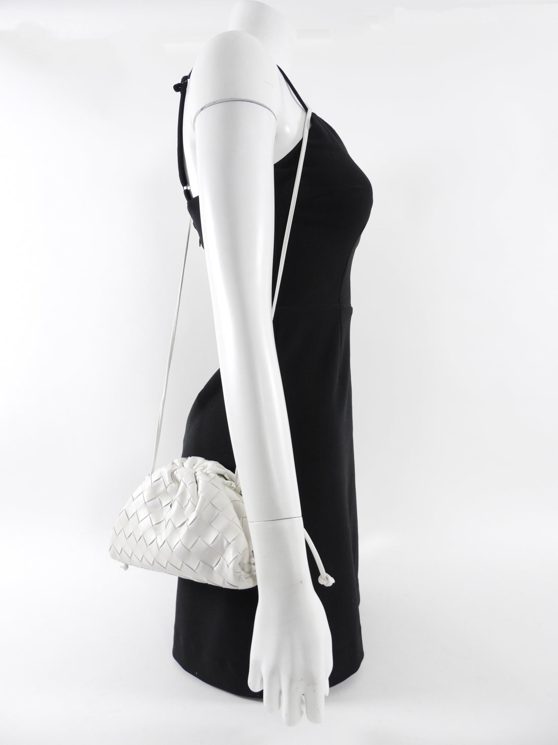 Bottega Veneta White Intrecciato Leather Mini The Pouch Crossbody Bag