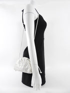 Bottega Veneta White Intrecciato Leather Mini The Pouch Crossbody Bag