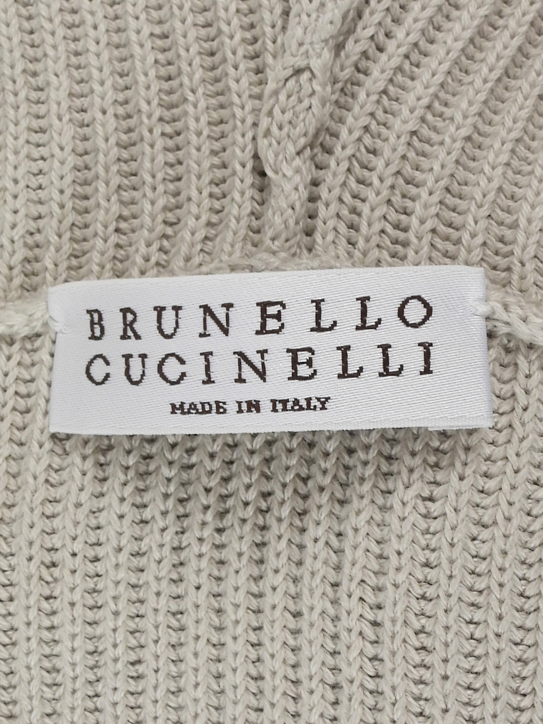 Brunello Cucinelli Grey Cotton Zib Knit Monili Zip Hoodie - M