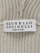 Brunello Cucinelli Grey Cotton Zib Knit Monili Zip Hoodie - M