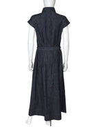 Brunello Cucinelli Dark blue Dark Denim Belted Sleeveless Dress - S / US 4-6