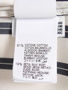 Brunello Cucinelli Black Ivory Stripe Sequin Embroidered Shirt Dress - S / US 4-6