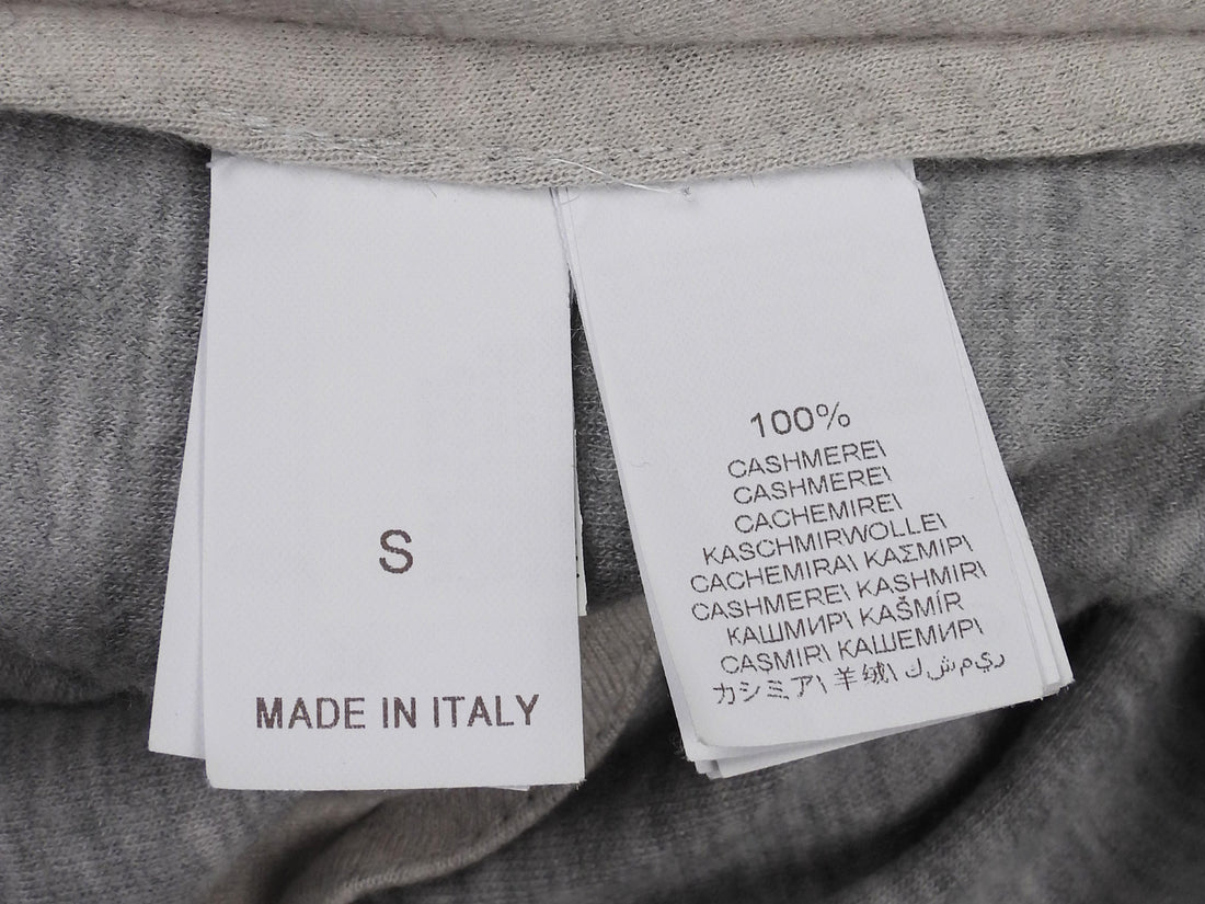 Brunello Cucinelli Light Grey Cashmere Zip Monili Hoodie - S