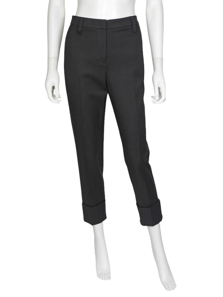 Brunello Cucinelli Slim Wide Cuff Monili Trousers - US 4