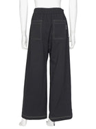 Brunello Cucinelli Black Wide Top Stitch Hem Jogger - S