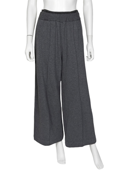 Brunello Cucinelli Grey Wide Monili Waist Joggers - S