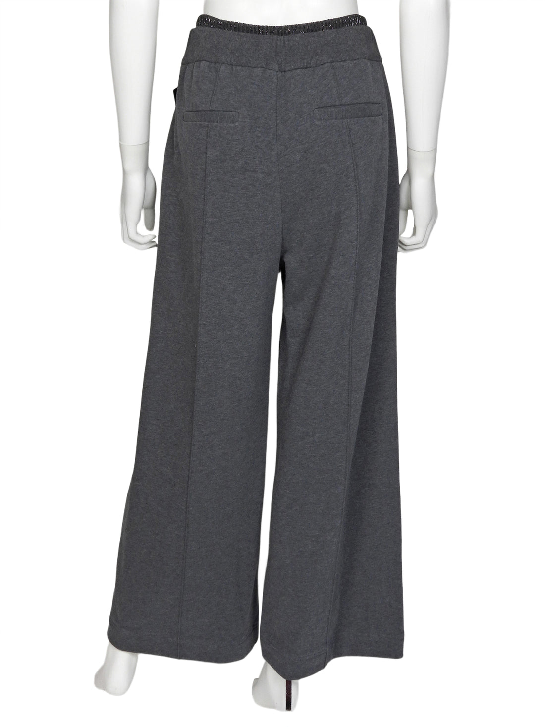 Brunello Cucinelli Grey Wide Monili Waist Joggers - S