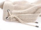 Brunello Cucinelli Beige Knit Sequin Wide Leg Jogger Pants - S (6)