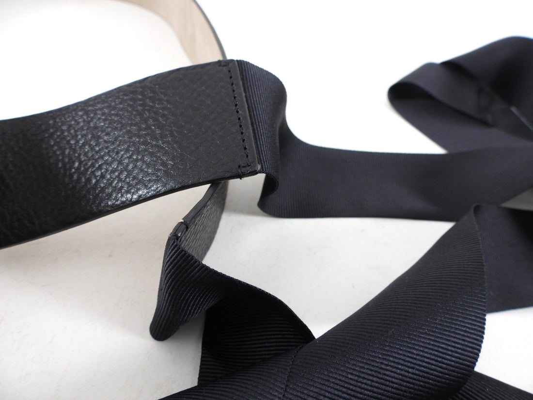 Brunello Cucinelli Leather Ribbon Tie Belt - M