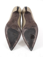 Brunello Cucinelli Taupe Leather Pointed Monili Ankle Boot - 37