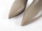 Brunello Cucinelli Taupe Leather Pointed Monili Ankle Boot - 37