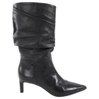 Brunello Cucinelli Black Leather Slouch Mid Boot - 36.5