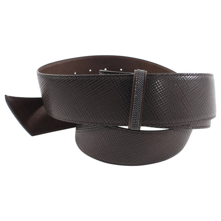 Brunello Cucinelli Wide Brown Belt with Extra Long End - S / M