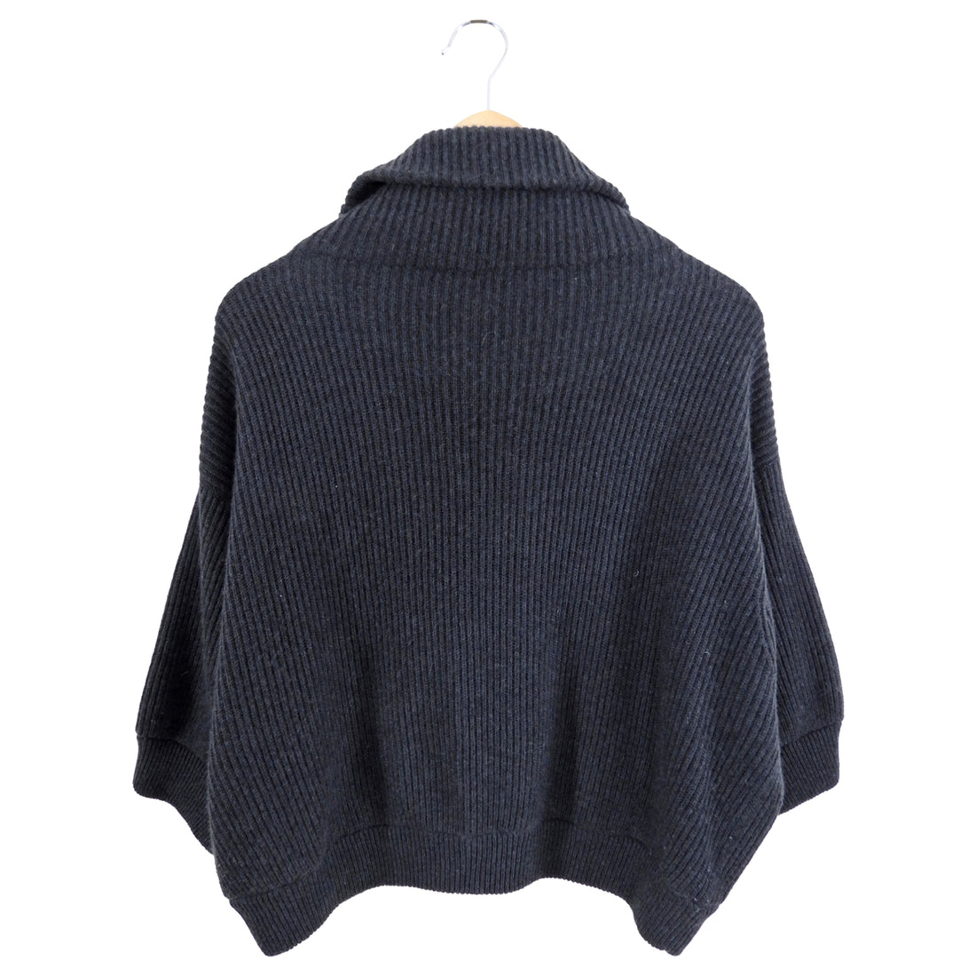 Brunello Cucinelli Grey Monili Cashmere Zip Cardigan Sweater - XS