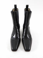 Brunello Cucinelli Black Leather Chelsea Boots with Monili Heel - 36.5 / USA 7