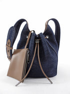 Brunello Cucinelli Small BC Duo Blue Denim Bucket Bag