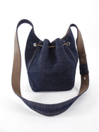 Brunello Cucinelli Small BC Duo Blue Denim Bucket Bag