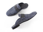 Brunello Cucinelli Denim Monili Bead Flat Slipper Mules - 38.5 / 8