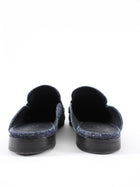 Brunello Cucinelli Denim Monili Bead Flat Slipper Mules - 38.5 / 8