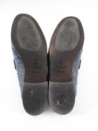 Brunello Cucinelli Denim Monili Bead Flat Slipper Mules - 38.5 / 8