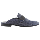 Brunello Cucinelli Denim Monili Bead Flat Slipper Mules - 38.5 / 8