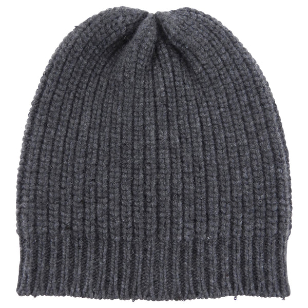 Brunello Cucinelli Charcoal Grey Sequin Cashmere Toque Hat – I MISS YOU ...