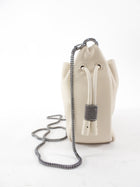Brunello Cucinelli Mini Mellow Ivory Leather Bucket Bag