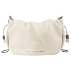 Brunello Cucinelli Mini Mellow Ivory Leather Bucket Bag