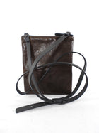 Brunello Cucinelli Dark Brown Leather Monili Mini Crossbody Pouch Bag