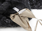 Brunello Cucinelli Black Mohair Sequin Knit Long Dress with Silk Slip - S (6)