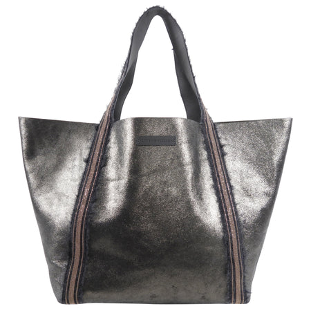 Brunello Cucinelli Large Reversible Leather Monili Tote Bag