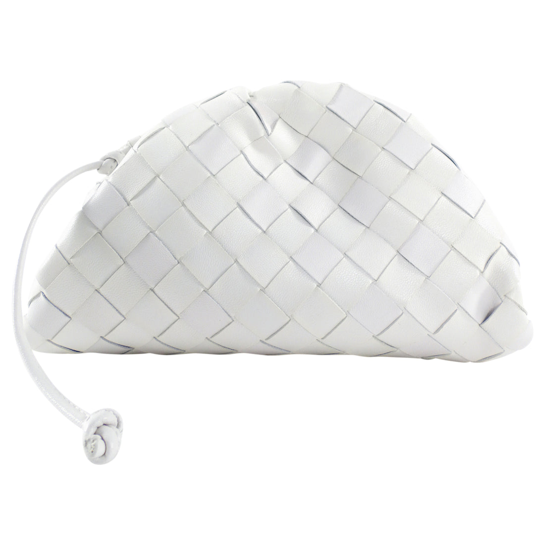 Bottega Veneta White Intrecciato Leather Mini The Pouch Crossbody Bag