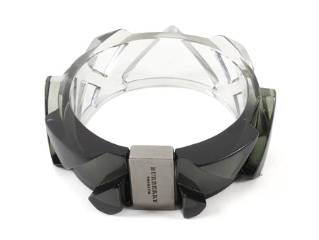 Burberry Clear Smoke Ombre Acrylic Resin Bangle Bracelet - XS