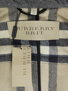 Burberry Britt Grey and Black Blackwell Wool Duffle Coat with Fur Trim Hood - UK 12 / US 10 /  EU 44