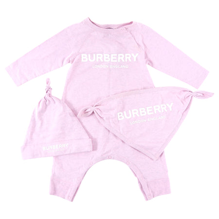 Burberry Baby Kit 4pcs Pink with White Zip Pouch