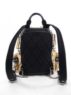 Burberry Large Check Fabric and Leather Backpack